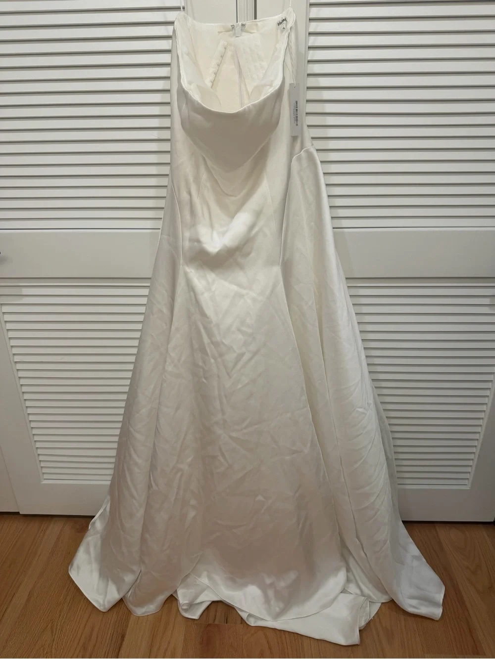 NWT Reformation Elena Satin Dress Ivory 8 Strapless Wedding Gown